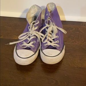 Purple high top converse